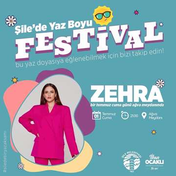 Şile'de Yaz Boyu Festival: Zehra Konseri