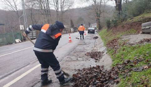Şile'de Kış Şartlarıyla Mücadele Sürüyor